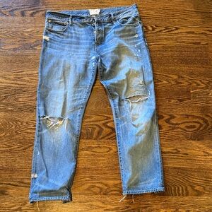 Rugby Ralph Lauren Vintage Distressed Blue Jeans for Women